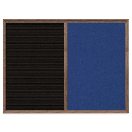 United Visual Products Enclosed Corkboard, 1 Door, 72"x36", 4" Fra, UV3425-BRONZE-DBURGU UV3425-BRONZE-DBURGU